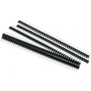 5pcs 1x40P 2.54mm Round Hole Female Header Tin Single Row 40Pin PCB IC Crystal Socket Connector - Ticfox