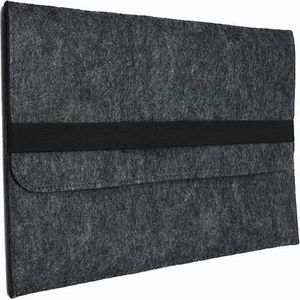 Shop4 - Geschikt voor MacBook 15 inch Pro Retina Hoes - Sleeve Wolvilt Donker Grijs