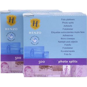Fotoplakkers - Henzo - Plakstrips - 2x 500 stuks - Transparant