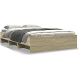 vidaXL - Bedframe - zonder - matras - hout - sonoma - eikenkleurig - 140x190 - cm