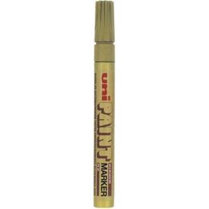 Uni Paint Marker PX-20 Goud - Verfstift - Marker Op Olie Basis - Markeerstift Goud - Markeerstift Voor Metaal Kunststof Hout Etc - Permanent Marker