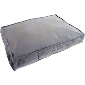 Woefwoef hondenkussen lounge velvet grijs (100X68 CM)