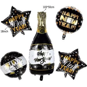 Ballonnen Nieuwjaar - Happy New Year - NY - Newyear's eve - Oudjaar - Oud en Nieuw - Ballonnen - Feest - Party - Set - 2021 - Feest - Party