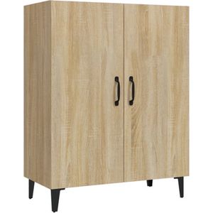 vidaXL - Dressoir - 70x34x90 - cm - bewerkt - hout - sonoma - eikenkleurig