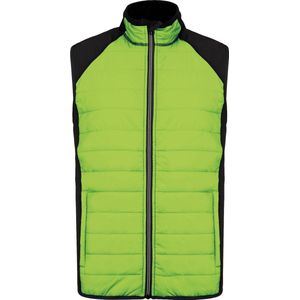 Sportbodywarmer met waterafstotende behandeling 'Proact' Lime Green/Black - XXL