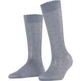 FALKE Dot gedessineerd materiaal transparant 15 DEN kniekousen dames grijs - maat 35-38