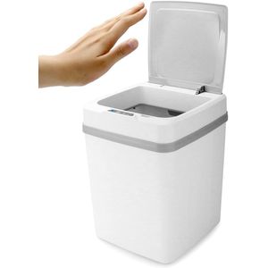 Touchless Prullenbak met Bewegingssensor - 12L - Wit