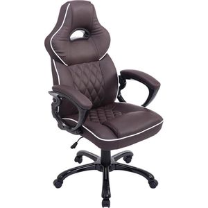 Bureaustoel - Game stoel - Design - Armleuning - Kunstleer - Bruin - 66x72x124 cm