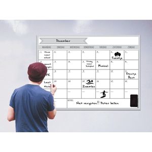 Brute Strength - Magnetisch Weekplanner whiteboard (2) - 91 x 67 cm - Planbord - Familieplanner - Gezinsplanner - To Do Planner- Extra groot formaat