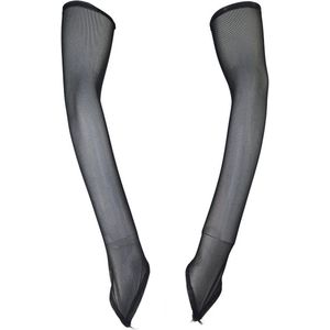 BamBella® Vingerloos handschoenen Zwart - One Size - Panty stof Feest