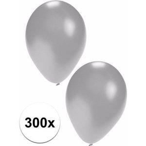 Zilveren ballonnen 300 stuks