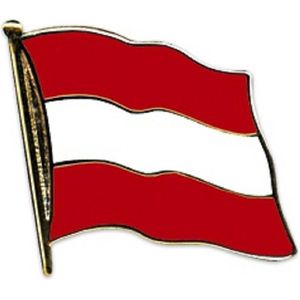 Pin broche speldje vlag Oostenrijk 2 cm - Supporters feestartikelen