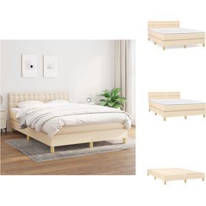 vidaXL Boxspringbed - Luxe - 140x200 cm - Pocketvering matras - Bed