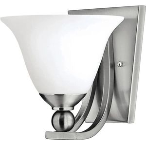 Landelijke Wandlamp - Steady Lighting - Glas - Landelijk - E27 - L: 22.2cm - Voor Binnen - Woonkamer - Eetkamer - Zilver