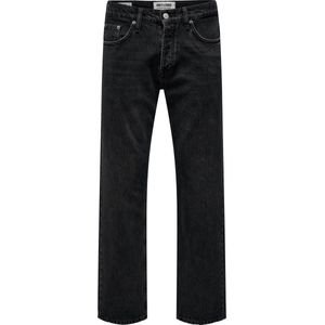 ONLY & SONS ONSEDGE STRAIGHT BLACK 6985 TAI DNM NOOS Heren Jeans - Maat W32 X L32