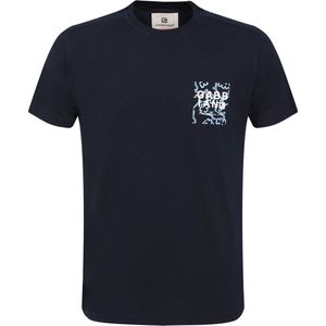 Gabbiano T-shirt Jersey T Shirt Met Print 154526 301 Navy Mannen Maat - L