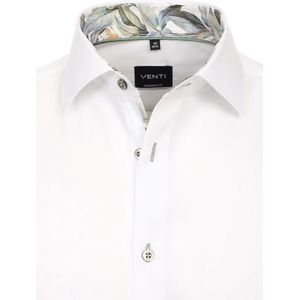 Wit Venti Overhemd Gebloemde Kent Boord Strijkvrij Modern - M