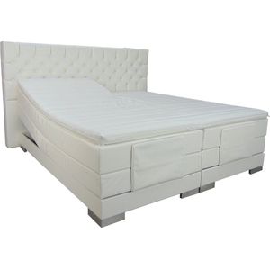 Slaaploods.nl Princess - Elektrische Boxspring inclusief matras - 160x200 cm - Wit