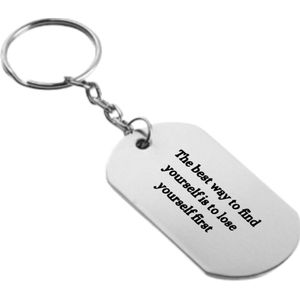 Akyol - the best way to find yourself is to lose yourself sleutelhanger - Quotes - familie vrienden - cadeau - 54 x 29mm