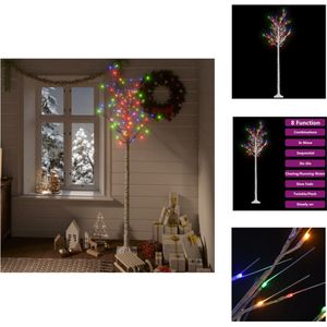 vidaXL Kunstkerstboom LED Wilgenboom - 180 cm - Wit - LED Verlichting - Decoratieve kerstboom