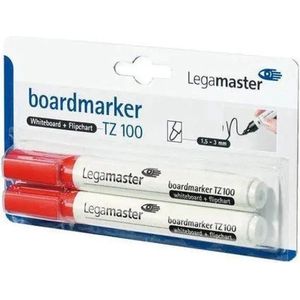 Viltstift legamaster tz100 whiteboard 2mm 2st rd | Blister a 2 stuk