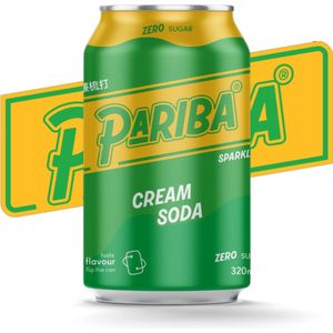 Pariba Cream Soda 6 x 32cl blik - frisdrank - Geen suiker - Laag in calorieën