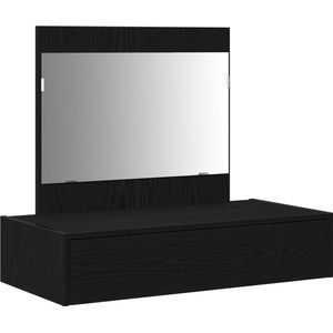 vidaXL - Wandkaptafel - Zwart - Eik - 83x40x70 - cm