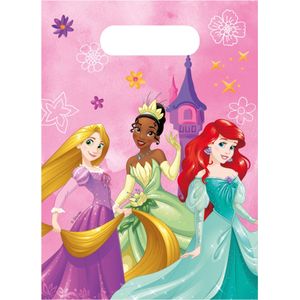 Procos - Disney Princess - Uitdeelzakjes - Snoepzakjes - Plastic - 17x23cm - 6 Stuks.