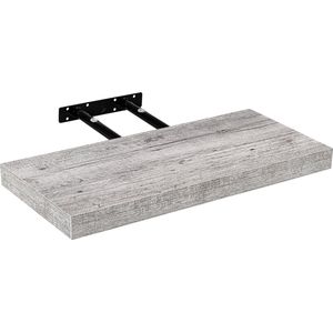 STILISTA Wandplank Zwevend - Wand Plank - Trendy Design - MDF - 100 x 23,5 x 3,8 cm - Wit Hout Rustiek