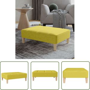 The Living Store Voetenbank 78x56x32 cm stof groen - Voetbank - Stoffen Bankje - Relaxstoel - Loungepoef - Groene Meubels