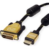 ROLINE GOLD Monitorkabel DVI (24+1) - HDMI, M/M, 7,5 m