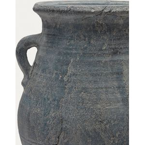 Kave Home - Blauwe terracotta Blanes vaas 35 cm