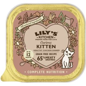 Lily's kitchen cat kitten smooth pate chicken kattenvoer 3x 19x85 gr