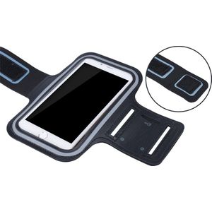 Sportarmband XL tot 6.5 inch scherm oa geschikt voor iPhone 6/6s/7/8 Samsung s7/s8/s9 Huawei p10 -  Zwart