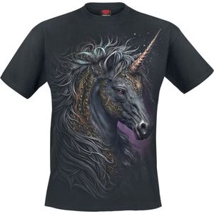 Spiral - Celtic Unicorn Unisex T-shirt - M - Zwart