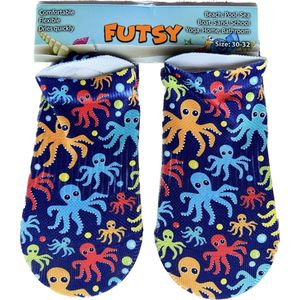 Futsy - Octopus - Antislip - Maat 30/32 - Zwemsloffen - Voor kind - Zwemschoenen - Zwembad - Cadeau - kado - Sinterklaas cadeau - Meisjes - Jongens