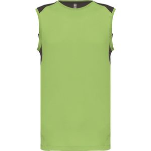 Tweekleurige tanktop sportoverhemd heren 'Proact' Lime/Dark Grey - 4XL