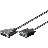 DVI-A naar VGA kabel / zwart - 2 meter