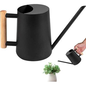 Mini Indoor Gieter voor Kamerplanten - RVS Bonsai Sprinkler - Indoor Outdoor - Kleine Lange Tuit Bloem Sprinkling Pot - Thuis Potplant Kruidentuin - Zwarte Kleur