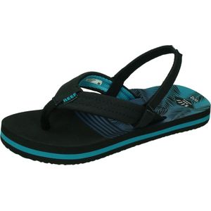 Reef Little Ahi Jongens Slippers - Aqua Palms - Maat 28/29