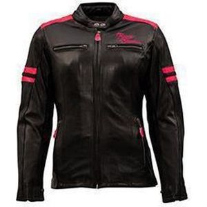 Rusty Stitches Joyce Black Pink Motorcycle Jacket 40 - Maat - Jas