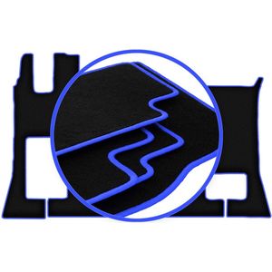 CARLUX-BLUE automatten voor: Mercedes Actros MP5 vrachtwagen (2019-)