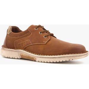 Hush Puppies leren heren veterschoenen - Bruin - Uitneembare zool - Maat 43