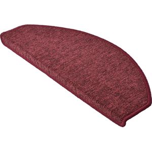 Beautissu Trapmatten Zelfklevend ProStair XXL - 15 Stuks - 65x28 cm - Trapmat Bordeaux Afgerond