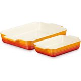 Le Creuset Ovenschalen Classic - 25 & 32 cm - Oranjerood - 2 delig