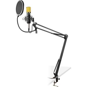 Studio microfoon - Vonyx CMS400B - Met verstelbare arm, shockmount en popfilter