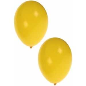 Bellatio Decorations ballonnen - 10 stuks - geel - 27 cm - helium of lucht - verjaardag / versiering