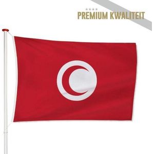 Tunesische Vlag Tunesië 100x150cm - Kwaliteitsvlag - Geschikt voor buiten