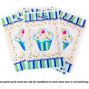 10x Uitdeelzakjes 16.5 x 25 cm - Cellofaan Plastic Traktatie Kado Zakjes - Snoepzakjes - Koekzakjes - Koekje - Cookie Bags - patisserie - Cupcake - Cake - Muffin