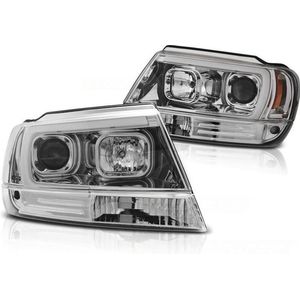 Koplampen met parkeerlicht CHRYSLER JEEP GRAND CHEROKEE 99-05 05 CHROOM